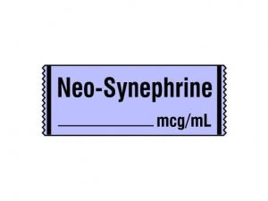 Shamrock Scientific Vasopressors Drug Labels - Neo-Synephrine Label Mcg / mL - SA-285