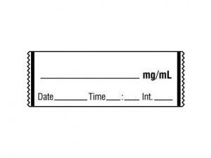 Shamrock Scientific Anesthesia Drug Labels with Date / Time / Initial - Syringe Tape, Anesthesia, White, 1/2 x 500 - SA-3219-DTI