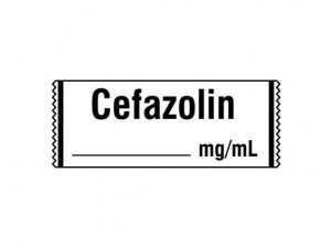 Shamrock Scientific Miscellaneous Anesthesia Drug Labels - Anesthesia Label, Cefazolin, 1/2" x 500", White - SA-3221