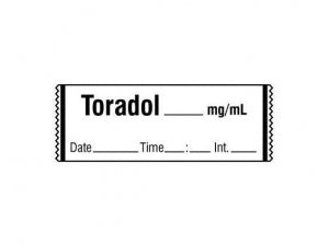 Shamrock Scientific Anesthesia Drug Labels with Date / Time / Initial - Syringe Tape, Toradol - SA-3223-DTI