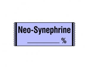 Shamrock Scientific Drug Labels in Traditional Colors - Anesthesia Tape, Neo-Synephrine, 1/2" x 500", Violet - SA-58