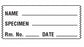 Shamrock Scientific Pre-Cut Identification Labels - Identification Label, Specimen / Pathol, 1" x 2-1/4", White / Black - SL-2