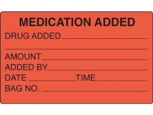 Shamrock Scientific Medication Added Identification Labels - Medication Added Label, 1000/Roll - SN-2000