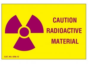 Shamrock Scientific Radioactive Materials Warning Labels - Caution Radioactive Materials Label, 4" x 6" - SRA-12