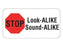 Shamrock Scientific Pharmacy Labels - "Sound and Look Alike" Label, 3/4" x 1-1/2" - UPCR-3042