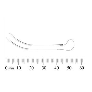 S Jackson SUPRAMID Nylon Monofilament Suture - Supramid Extra White Cable Suture with Ski Needle, 18" Long, Size 3-0, Double-Armed - 2GS-2-30W