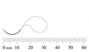 S Jackson Inc Looped Cable Sutures - Looped Cable Suture, Circle Taper, 20", 3/8", Size 4-0 - HEA-40-20W