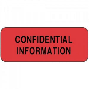 PDC Healthcare Confidential Labels - "Confidential" Label, 2-1/4" x 7/8", Red - 59704093