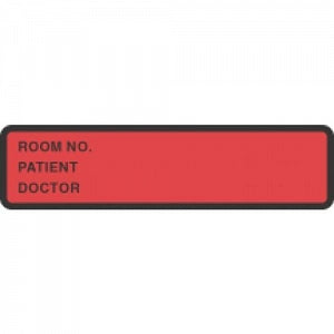 PDC Healthcare Binder Room No Labels - LABEL, BINDER, "ROOM NO.", 5-3/8X1-3/8 - 59704853