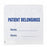 PDC Healthcare White Plastic Patient Belongings Bag - White Plastic Patient Belongings Bag - PBD02