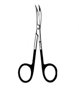 Sklar Sklarhone Iris Scissors - Sklarhone Iris Scissor, Curved, Stainless Steel, 4-1/2" - 15-3357