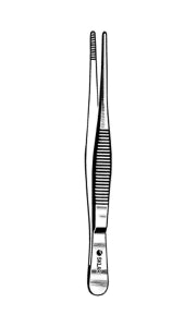 Sklar Dressing Forceps (Serrated) - Dressing Forceps, Straight, Horizontal, 5" - 19-1050