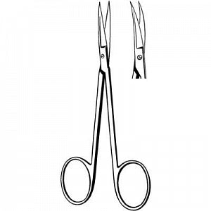 Sklar Econo Iris Scissors - Iris Scissors, Curved, 4.5" - 21-109