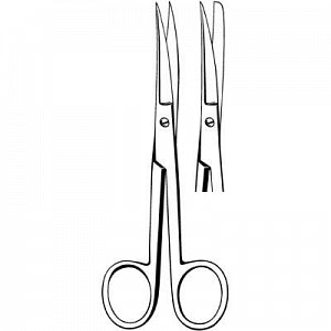 Sklar Econo Operating Scissors - Operating Scissors, Curved, Sharp / Blunt, 5.5" - 21-292