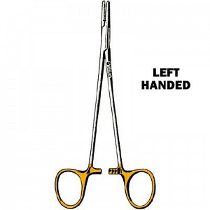 Sklar TC Crile-Wood Left-Handed Needle Holder - Tungsten Carbide Left-Handed Serrated Needle Holder - 21-9030