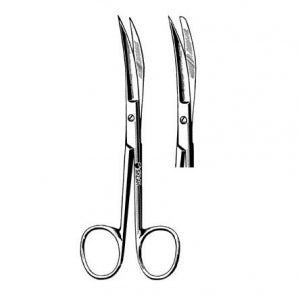 Sklar Sklarlite Operating Scissors - Sklarlite Operating Scissors, Straight / Blunt, Curved, 5-1/2" - 23-1130