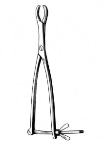 Sklar Semb Bone Holding Forceps - Hey Groves Straight Stainless Steel Bone Holding Forceps with Serrated Jaws, Nonsterile, 10-1/2" - 40-2606