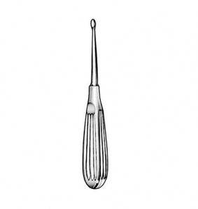 Sklar Volkmann Bone Curettes - Volkmann Bone Curette, 6.8 mm dia. Oval Tip, #1, 6-3/4" - 40-7144