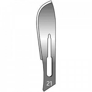 Sklar Disposable Stainless Steel Surgical Blades - Surgical Blade, Stainless Steel, Sterile, #21 - 06-3105