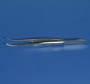 Sklar Half-Curved Iris Dressing Forceps - Eye Dressing Forceps, Half-Curved, Serrated, 4" - 66-2940