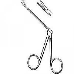 Sklar Hartmann Alligator Ear Forceps - Hartmann Alligator Ear Forceps, Angled Delicate Serrated Tips, 3.5" - 67-1036