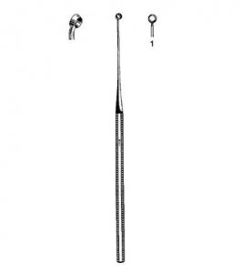 Sklar Buck Ear Curettes - CURETTE, BUCK EAR, SHARP, ANGLED, NO.1 - 67-2501