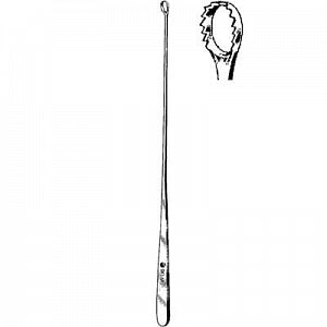 Sklar Heaney Uterine Curettes - Heaney Serrated Uterine Curette with Open Tip, 9.5" - 90-6095