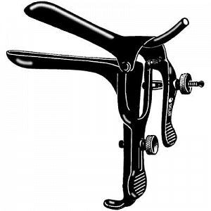 Sklar Sklar Black Graves Vaginal Speculum - SPECULUM, GRAVES, MEDIUM, W / SMOKE EVAC - 90-9016