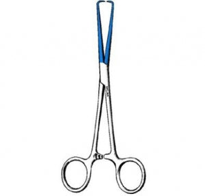 Sklar Sklar Blue Schroeder Tenaculum - Schroeder Tenaculum Forceps, Flat, Blue, 10" - 91-5450