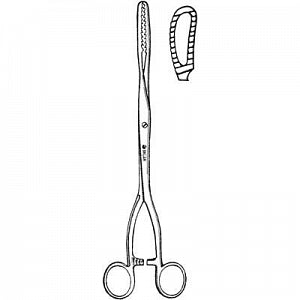 Sklar Bierer Ovum Forceps - Obstetrical Bierer Ovum Serrated Forceps, 11", Oval Jaw - 92-5298