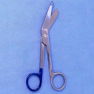 Sklar Lister Bandage Scissors - Lister Bandage Scissors, 5.5", One Blue Ring Handle with Pocket Clip - 95-232B