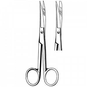 Sklar Surgi-OR Operating Scissors - Surgi-OR Operating Scissors, Curved, Smooth, Sharp / Blunt, 5-1/2" - 95-292