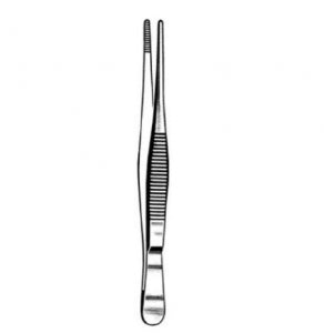 Sklar Dressing Forceps (Serrated) - Dressing Forceps, Serrated, Stainless Steel, Nonsterile, 8" - 95-736