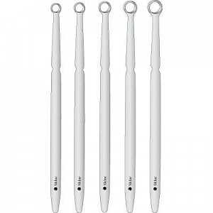 Sk Sterile Disposable Dermal Curettes - Disposable Stainless Steel Tip Assist Dermal Curette with Plastic Handle - 96-1199