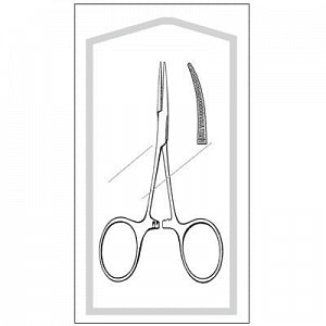 Sklar Econo Sterile Hartmann Mosquito Forceps - FORCEPS, STERILE, HARTMANN, MOSQUITO CUR - 96-2555