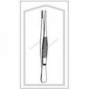 Sklar Econo Sterile Thumb Dressing Forceps - Sterile Serrated Thumb Dressing Forceps, 5" - 96-2568