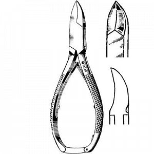 Sklar Nail Nipper - Concave Blade Nail Nipper, 5.5", Double Spring with Lock - 97-0474