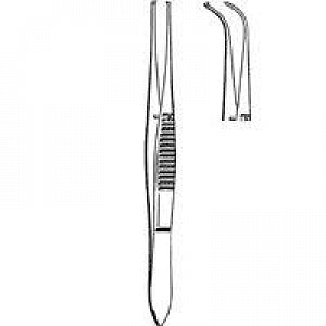 Sklar Merit Iris Tissue Forceps - FL Curved Iris Tissue Forcep, 1 x 2 Teeth, 4" - 98151