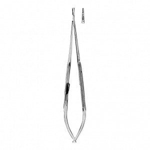 Sklar Titanium Castroviejo Needle Holders - Castroviejo Needle Holder, Titanium, Length 6", Straight, Serrated, 11 mm x 0.8 mm Tip - 98-4300T