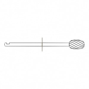 Stryker Barrel Burs - Sterile Surgical Barrel Bur, 14-Flute, 6.1 x 10.3 x 54 mm - 1608002001