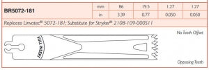 Stryker Sagittal Saw Blades - Sagittal Saw Blade, Heavy-Duty - 2108-109-000S11