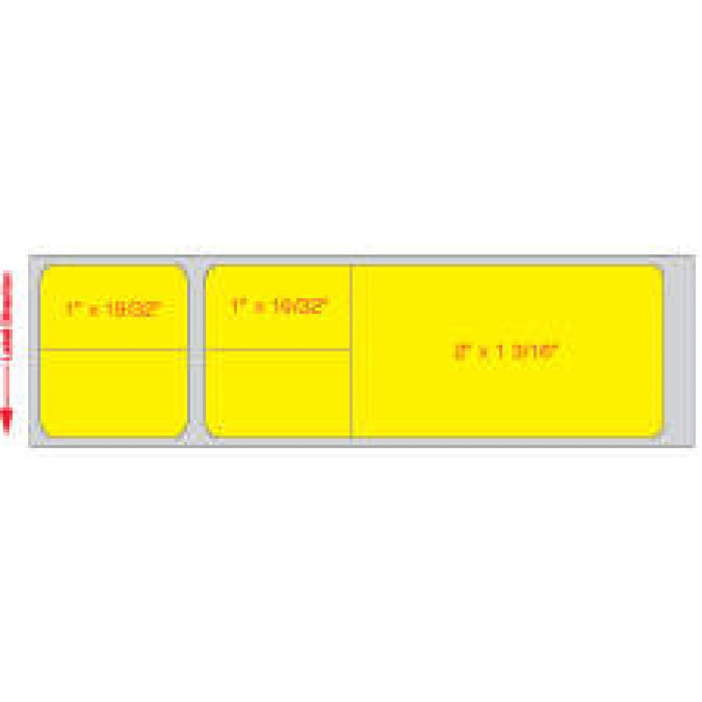 Label Misys/Sunquest Direct Thermal Paper Permanent 3" Core 4 1/8" X 1 3/16" Yellow 4300 Per Roll, 2 Rolls Per Case