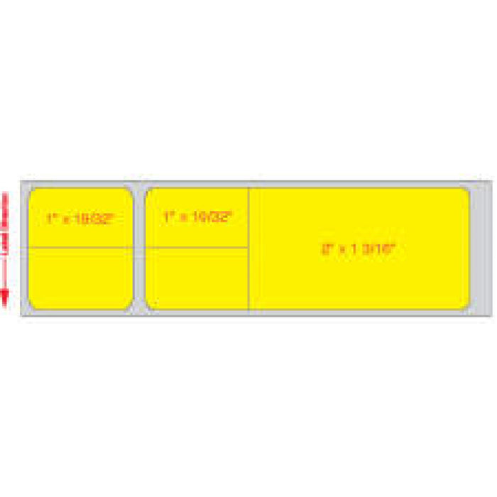 Label Misys/Sunquest Direct Thermal Paper Permanent 3" Core 4 1/8" X 1 3/16" Yellow 4300 Per Roll, 2 Rolls Per Case