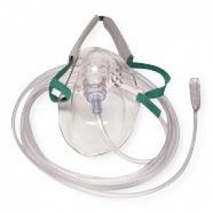 Salter Labs Medium Concentration Oxygen Masks - Medium-Concentration Mask for O2 with 7' Tubing, Size Adult - 8110TG-7-50