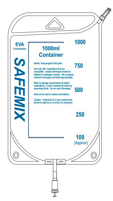 Medtec Medical EVA Safemix (Ferrin) Containers - EVA Safemix Container, Sterile, 1000 mL fluid - SM1000