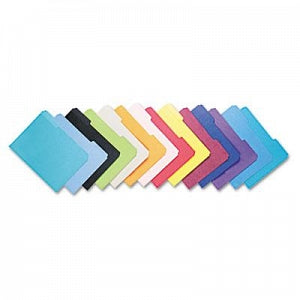 Smead Letter Size 1/3 Cut Interior File Folders - Interior File Folders, 11 pt. Stock, 1/3 Cut Top Tab, Letter, Assorted - 10229