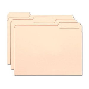 Smead Letter Size 1/3 Cut Interior File Folders - Interior File Folders, 11 pt. Stock, 1/3 Cut Top Tab, Letter, Manila, 100/Box - 10230