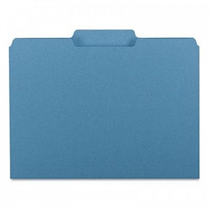 Smead Letter Size 1/3 Cut Interior File Folders - Interior File Folders, 11 pt. Stock, 1/3 Cut Top Tab, Letter, Blue - 10239