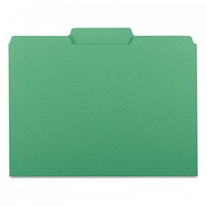 Smead Letter Size 1/3 Cut Interior File Folders - Interior File Folders, 11 pt. Stock, 1/3 Cut Top Tab, Letter, Green - 10247