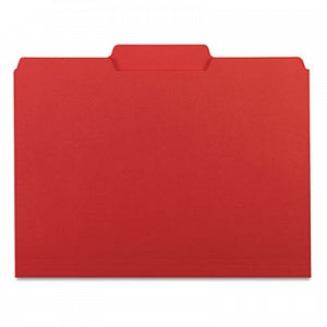 Smead Letter Size 1/3 Cut Interior File Folders - Interior File Folders, 11 pt. Stock, 1/3 Cut Top Tab, Letter, Red - 10267